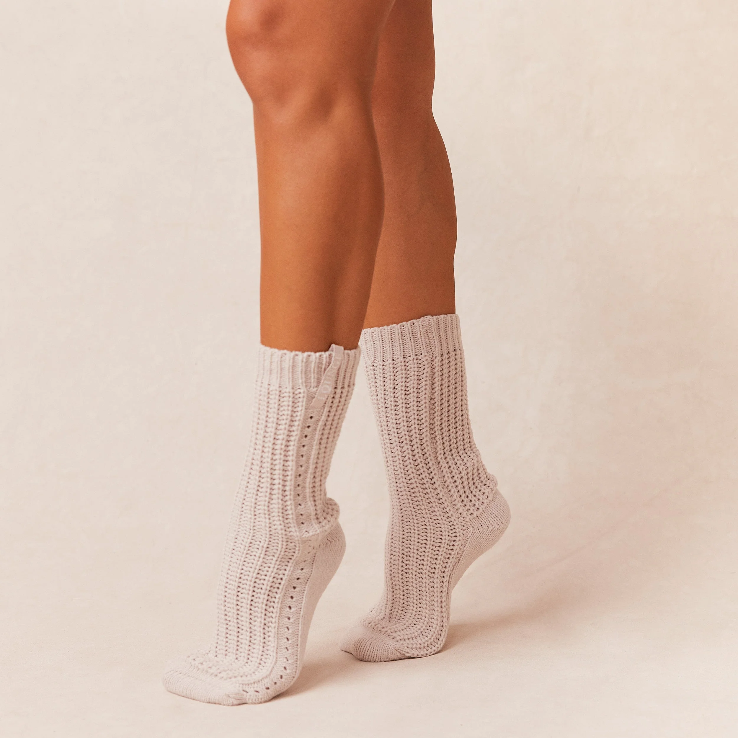 Snooze Knitted Socks - Cream - Image 4