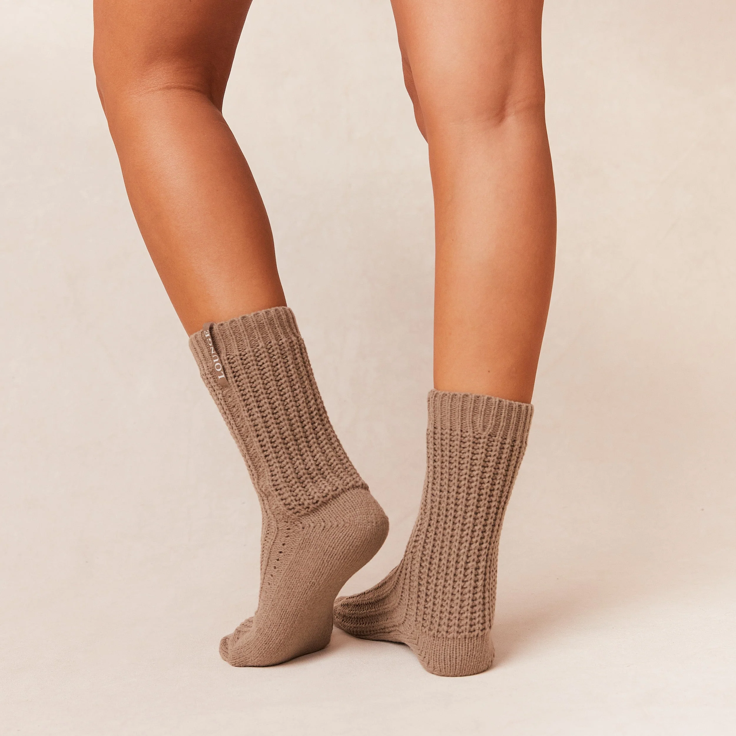Snooze Knitted Socks - Fawn - Image 2