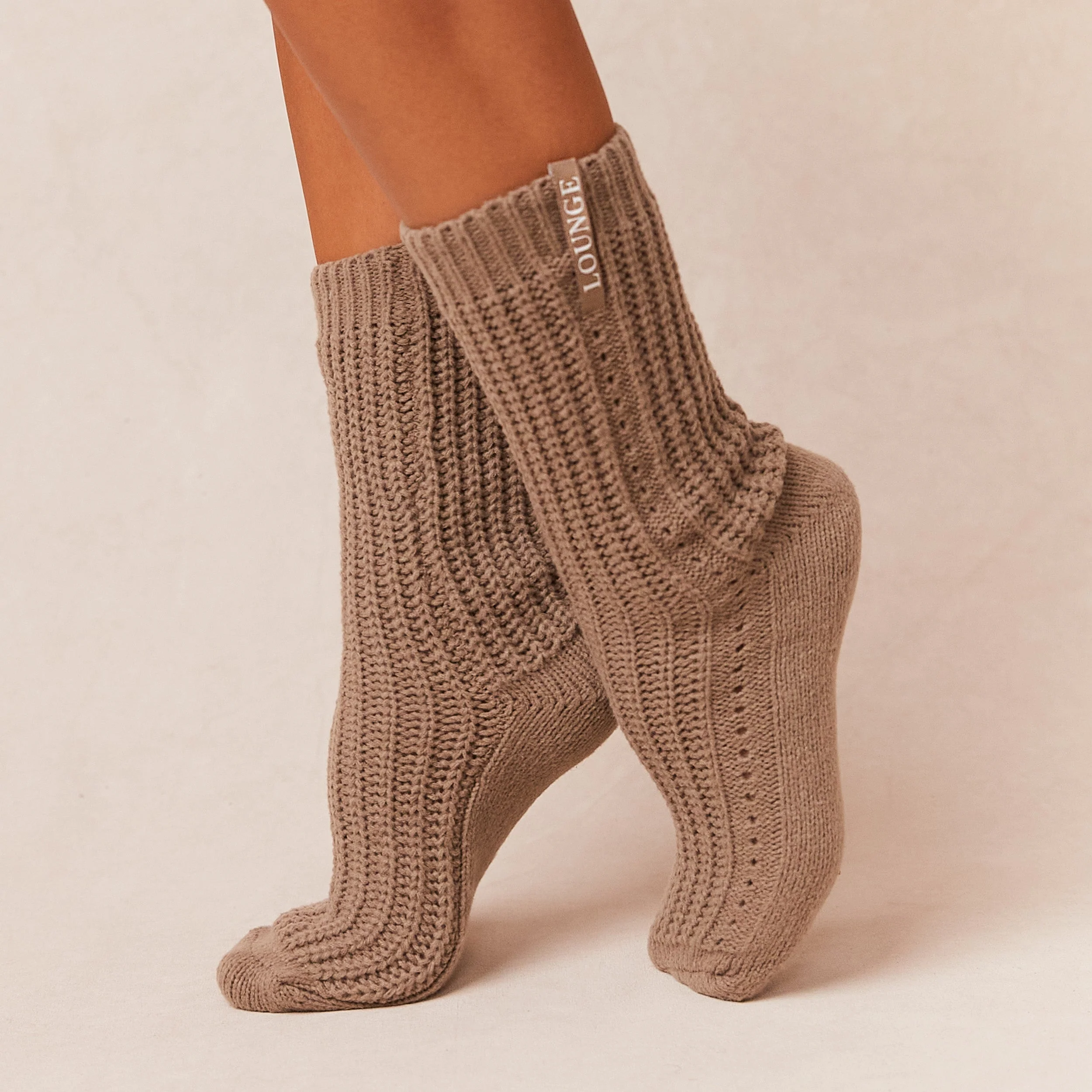 Snooze Knitted Socks - Fawn - Image 3