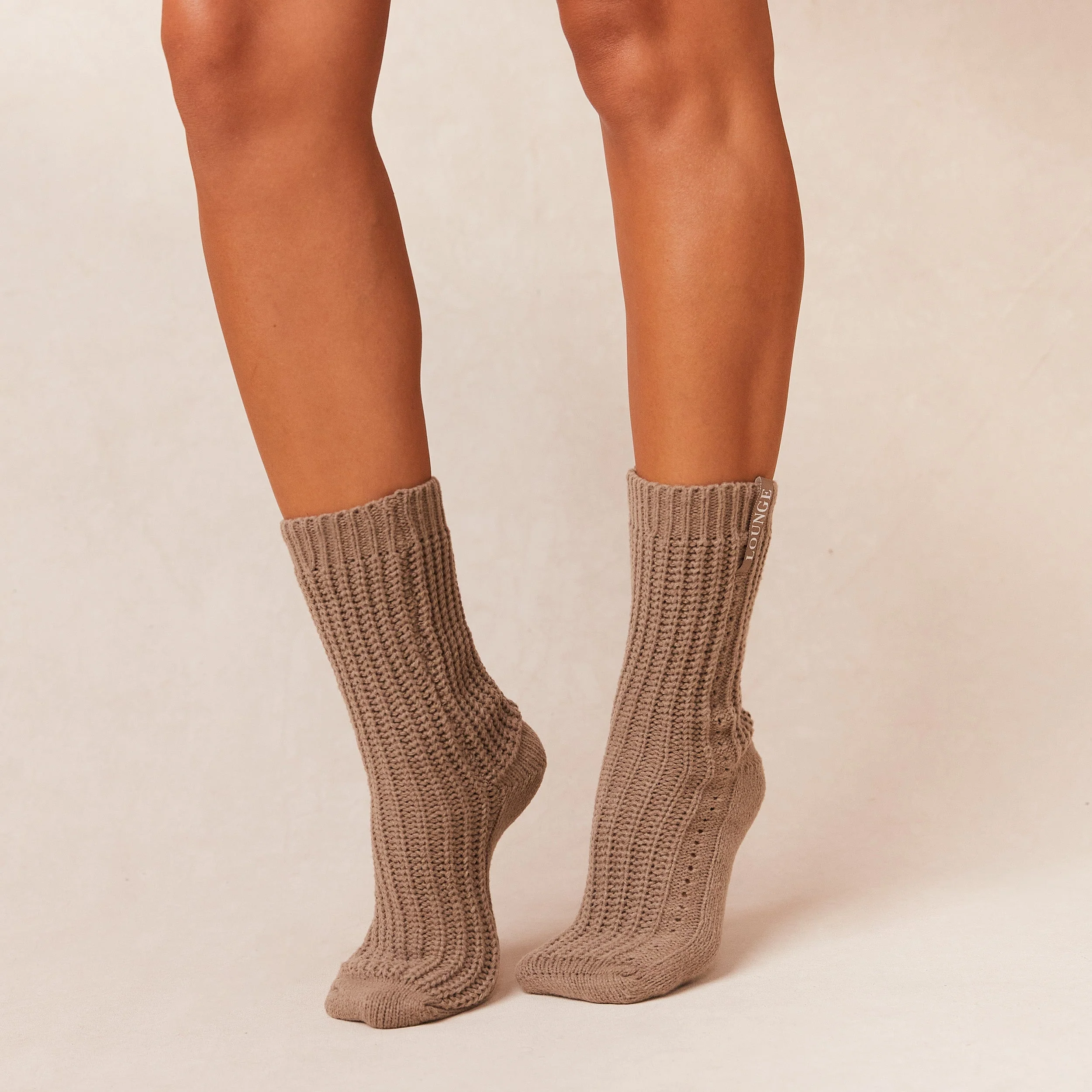 Snooze Knitted Socks - Fawn - Image 4