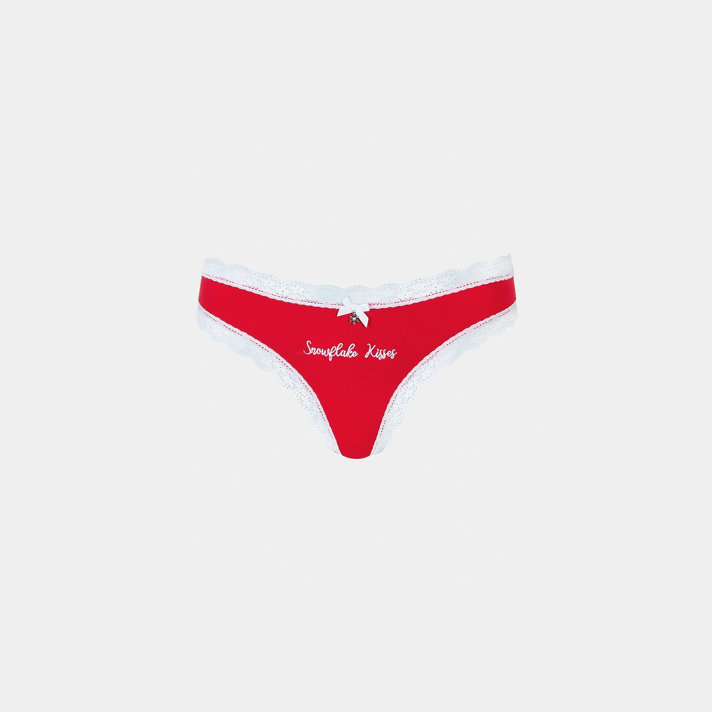 Snowflake Thongs (2-Pack) - Red/White - Image 8