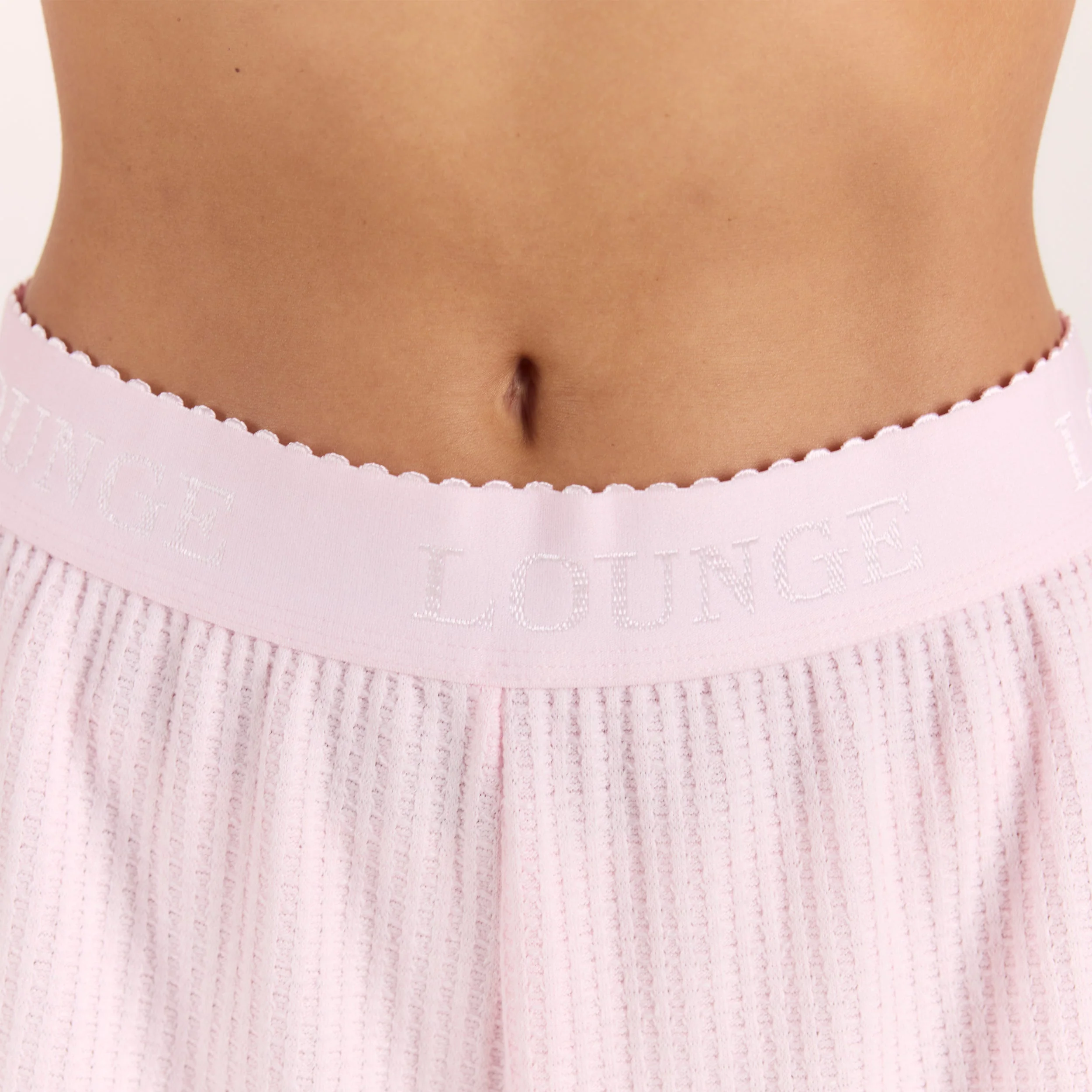Soft Waffle Pajama Shorts - Pink - Image 4