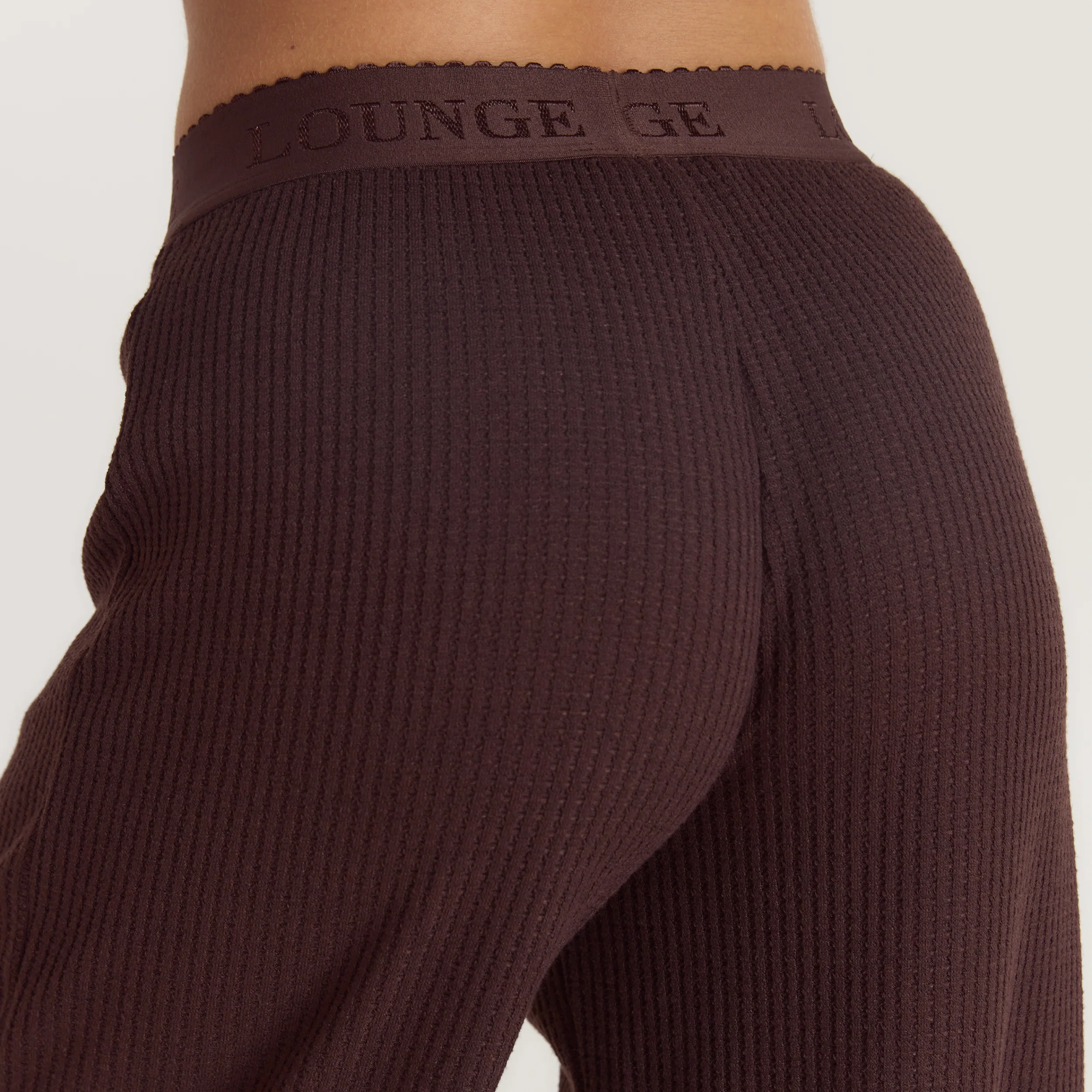 Soft Waffle Pajama Bottoms - Dark Chocolate - Image 6