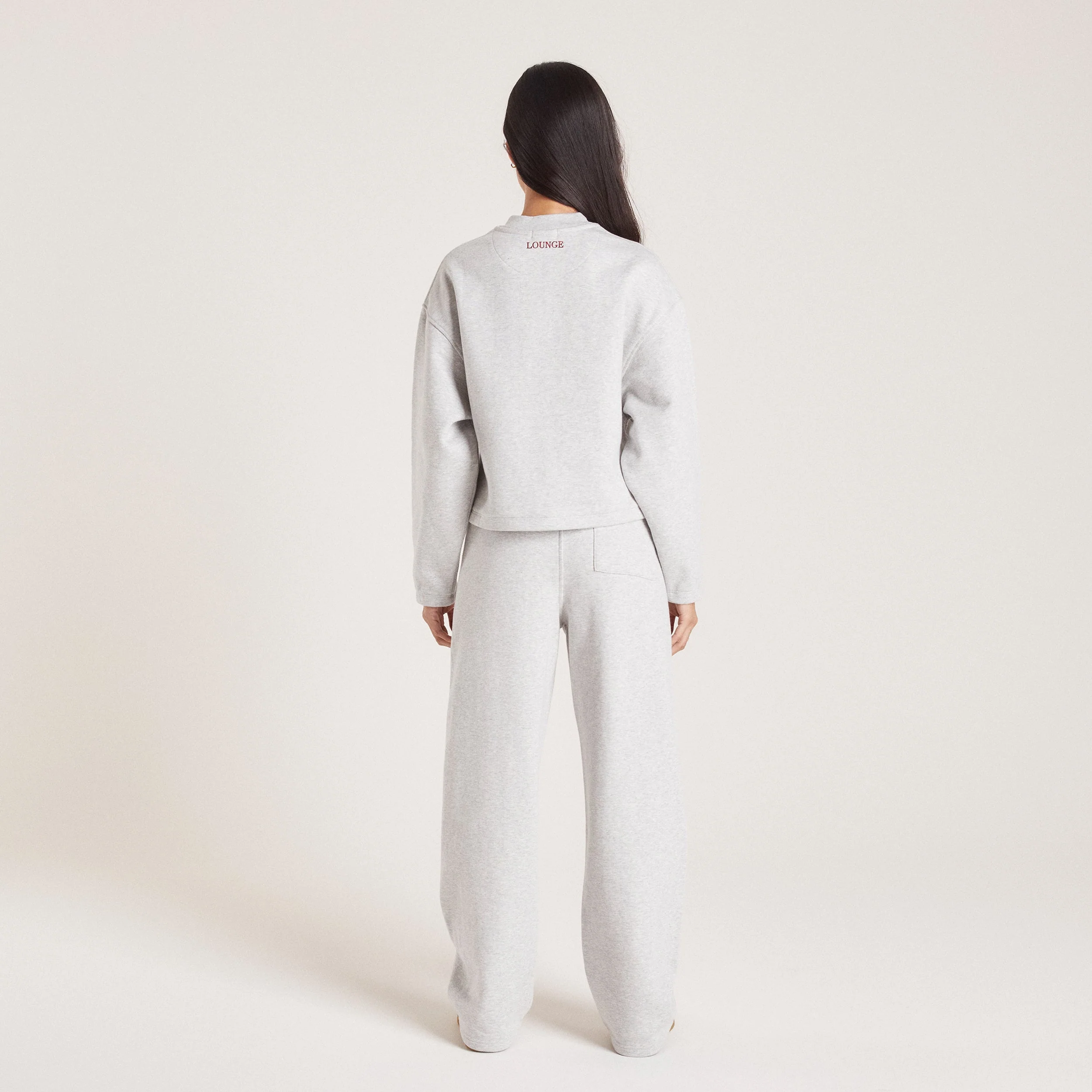 Straight Leg Sweatpants - Grey Marl - Image 2
