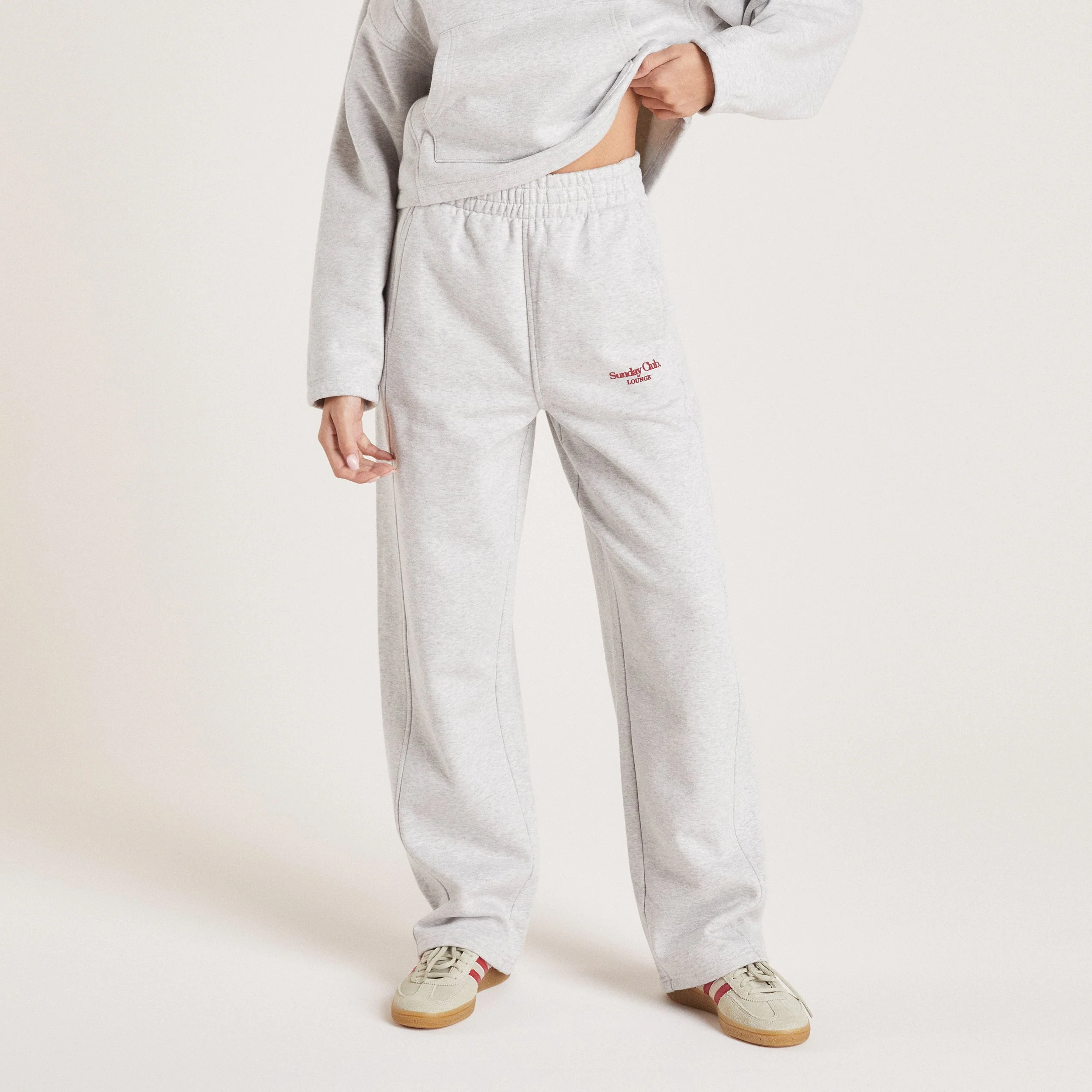 Straight Leg Sweatpants - Grey Marl - Image 3