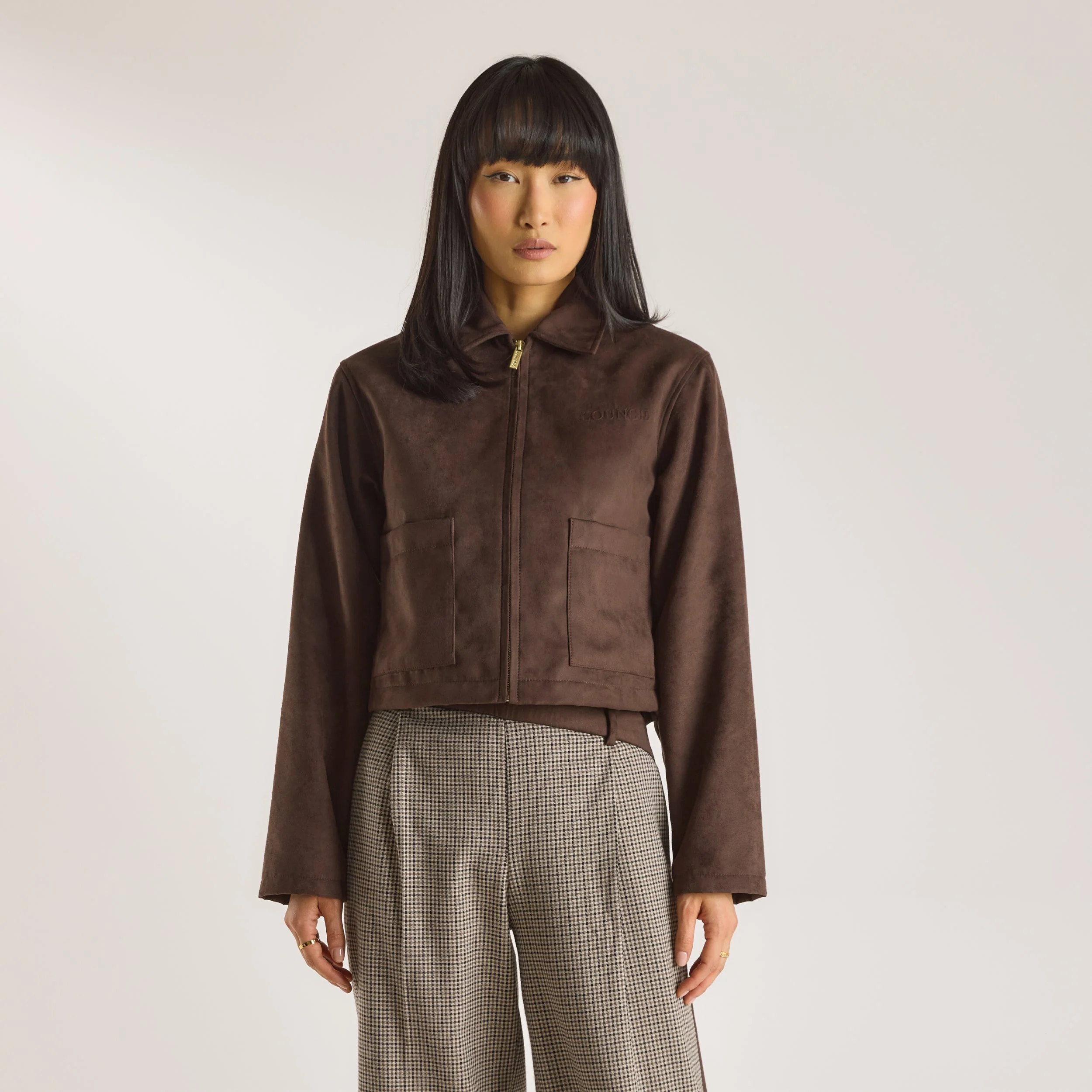 Suedette Jacket - Chocolate - Image 5