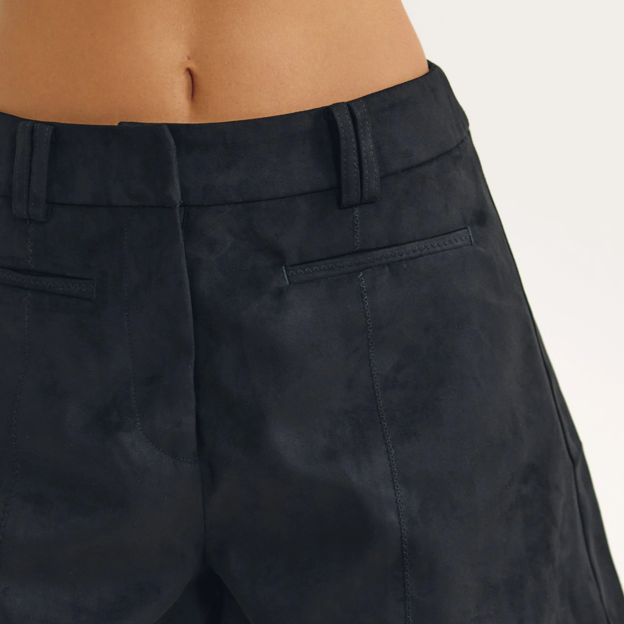 Suedette Shorts - Black - Image 3