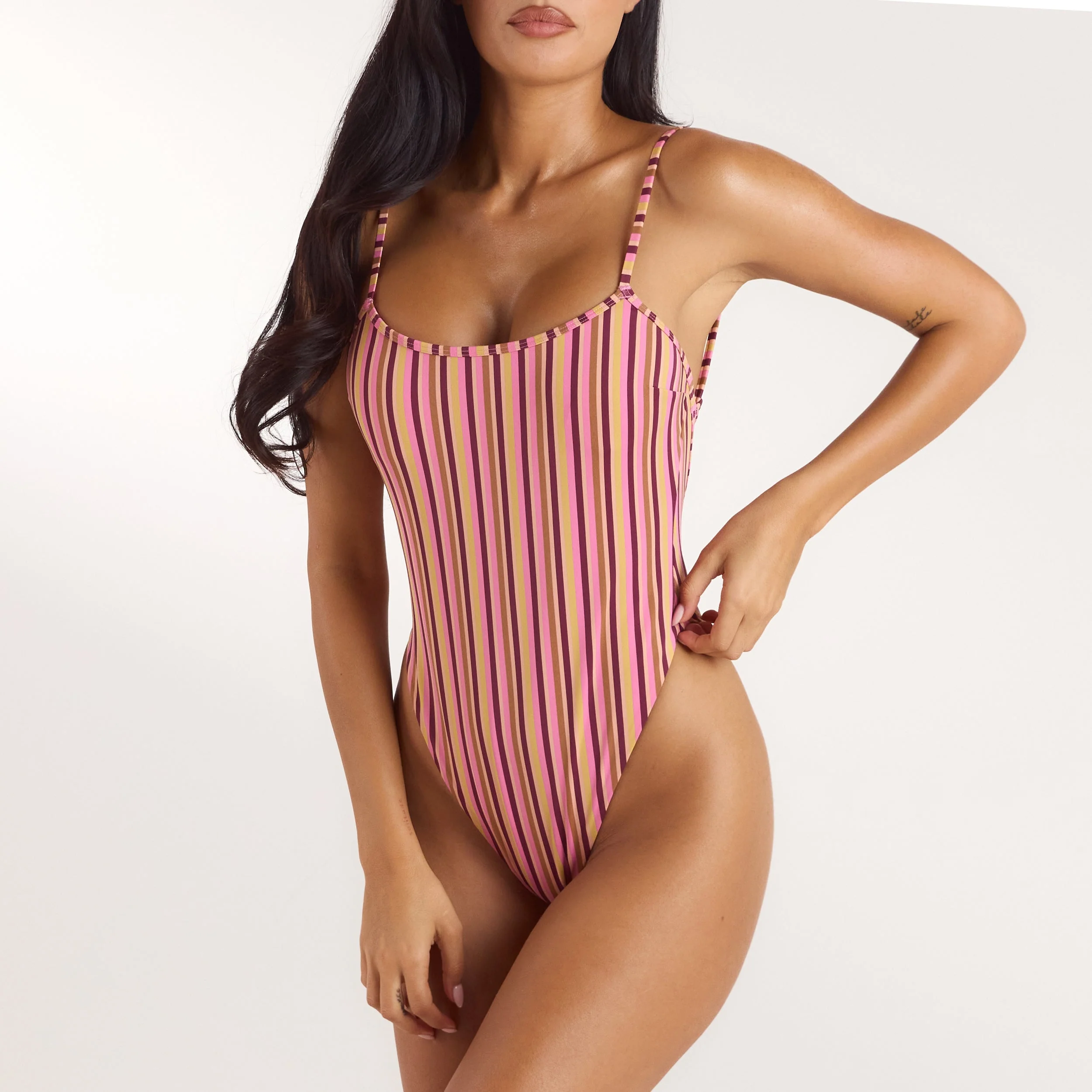 Sunstripe Swimsuit - Retro Stripe - Image 2