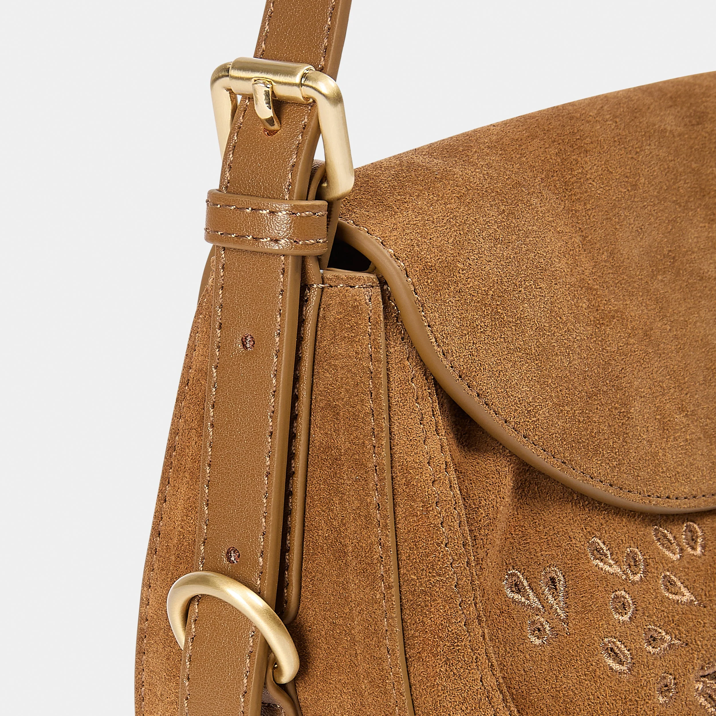 Talia Saddle Bag - Brown - Image 5