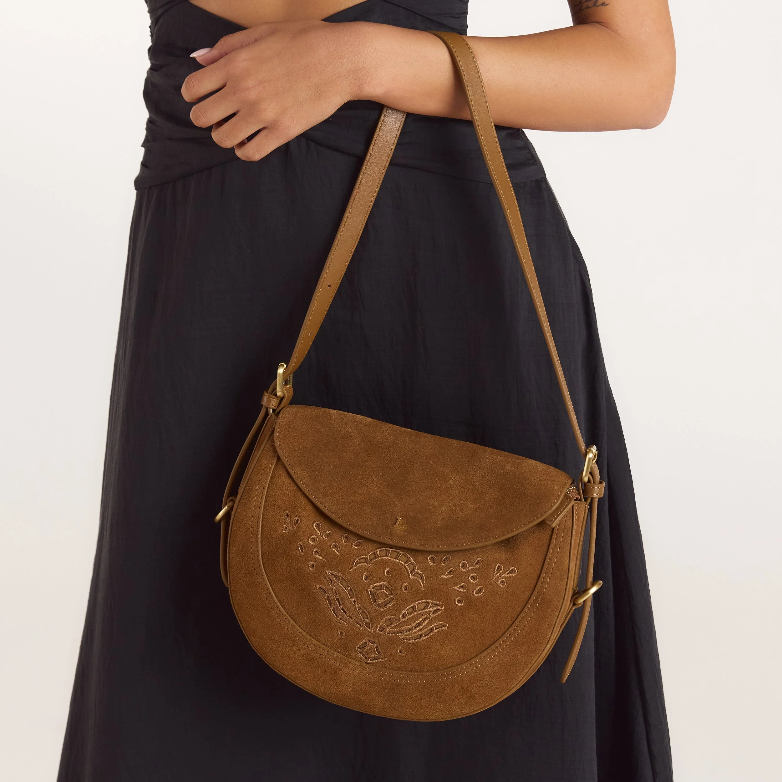 Talia Saddle Bag - Brown - Image 7