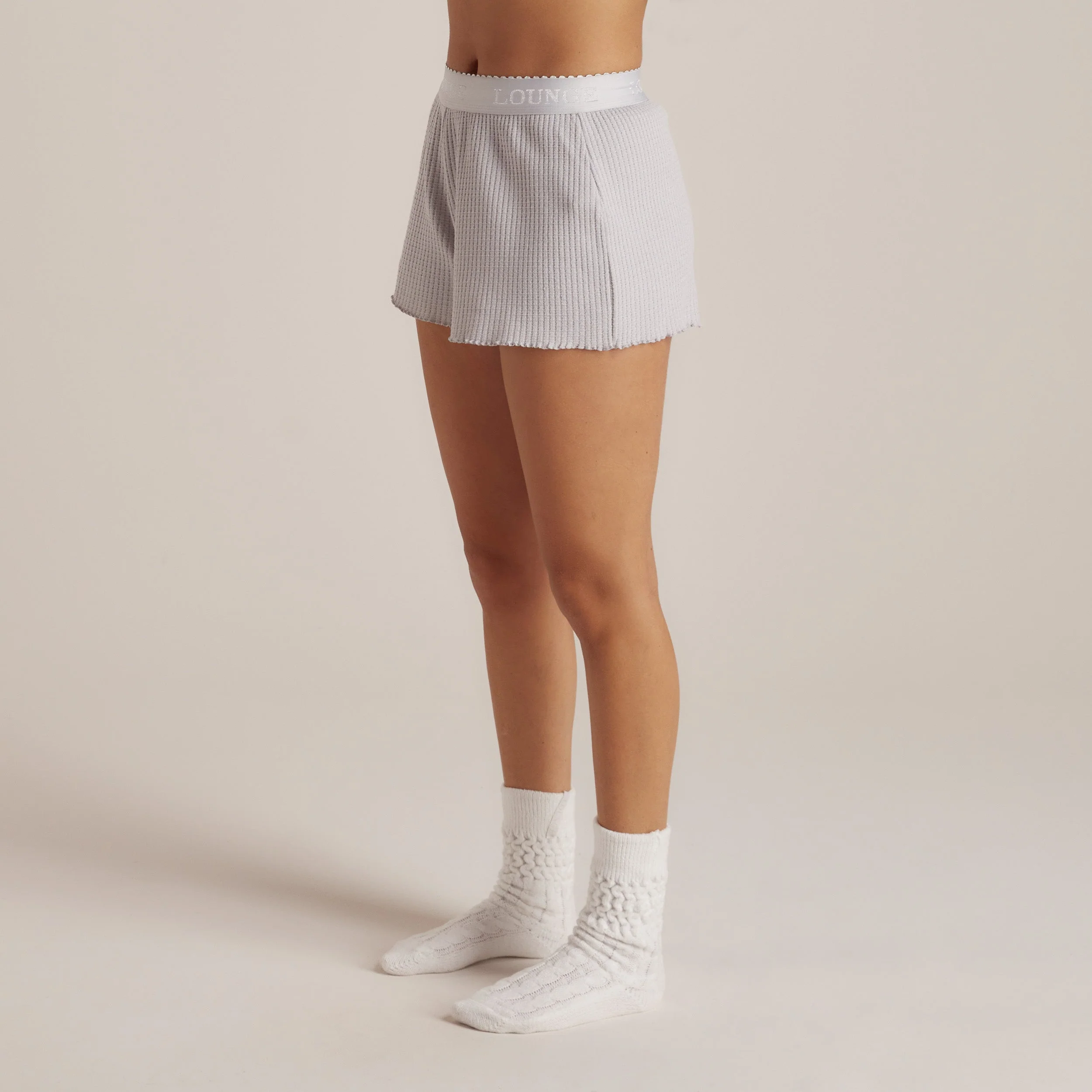 Soft Waffle Pajama Shorts - Frost - Image 5