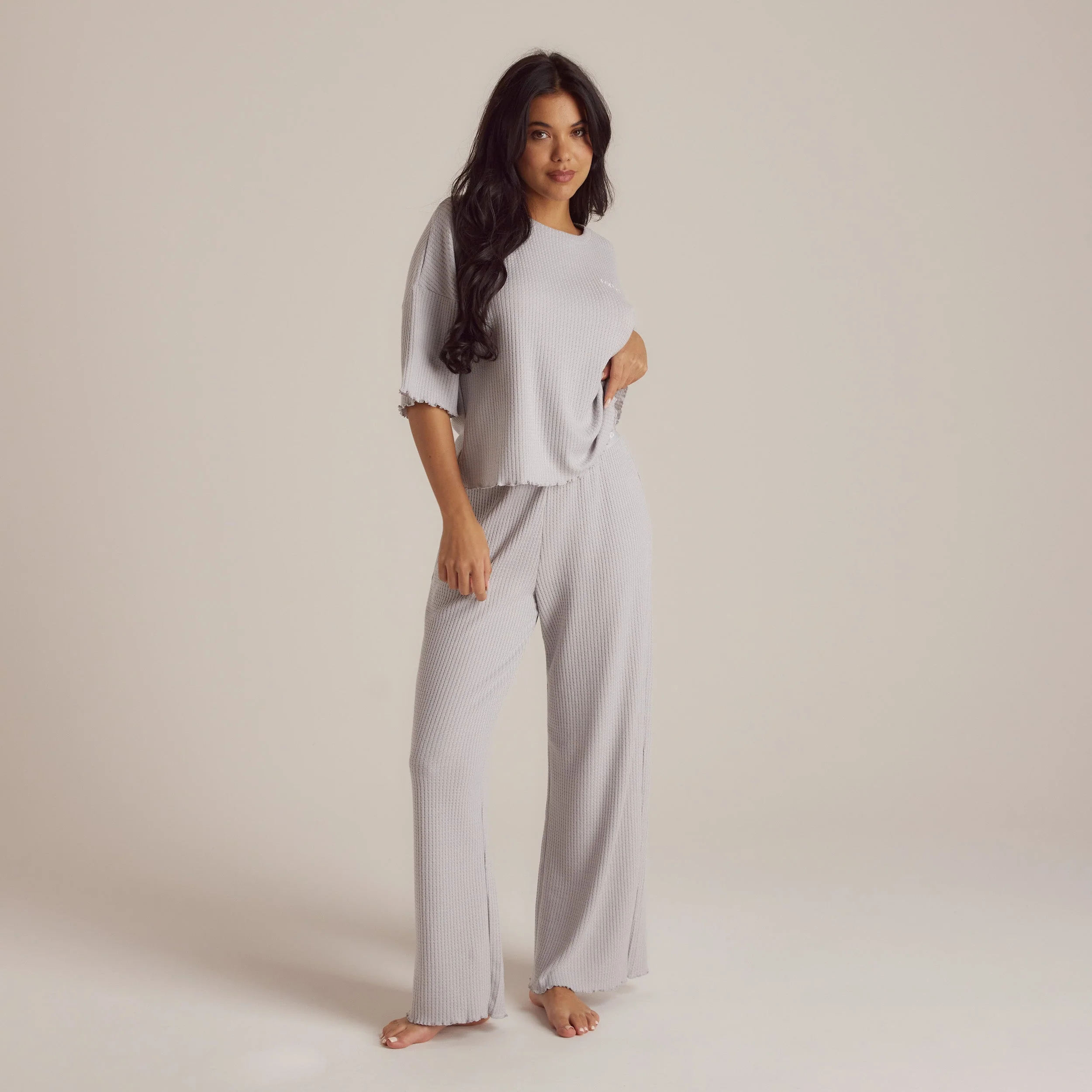 Soft Waffle Pajama Pants - Frost - Image 3