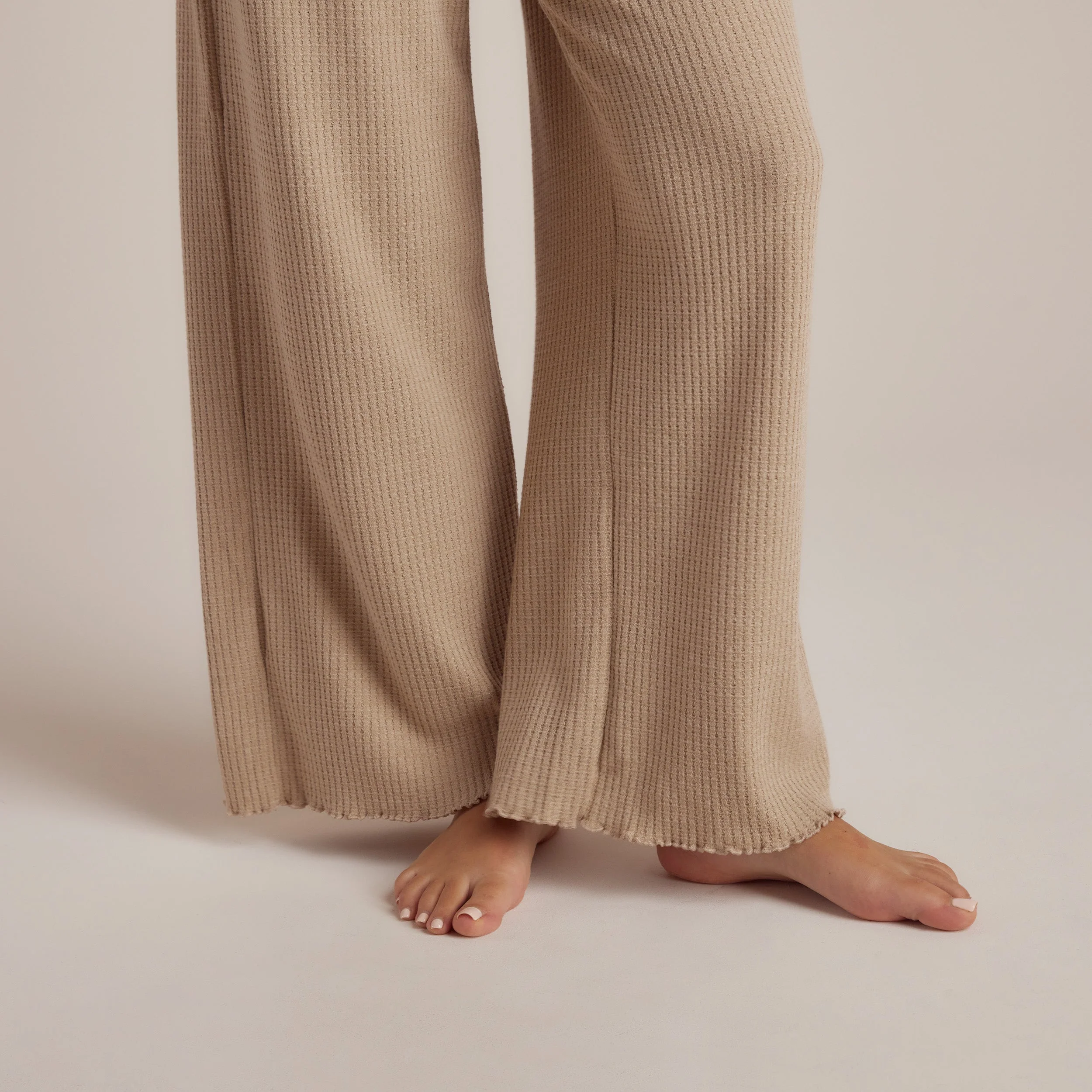 Soft Waffle Pajama Pants - Mink - Image 6